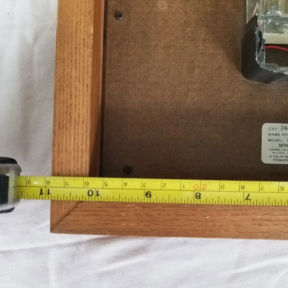 Seth Thomas Wall Clock Kitchen Guardian Brown Fair Parts Only Wood Frame 2446